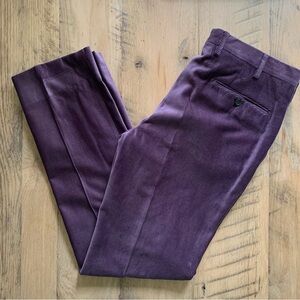 Turnbull and Asser men’s purple corduroy pants
